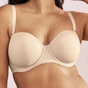 Wacoal Red Carpet Full Busted Convertible Strapless Bra 38DDD 854119 Nude Beige